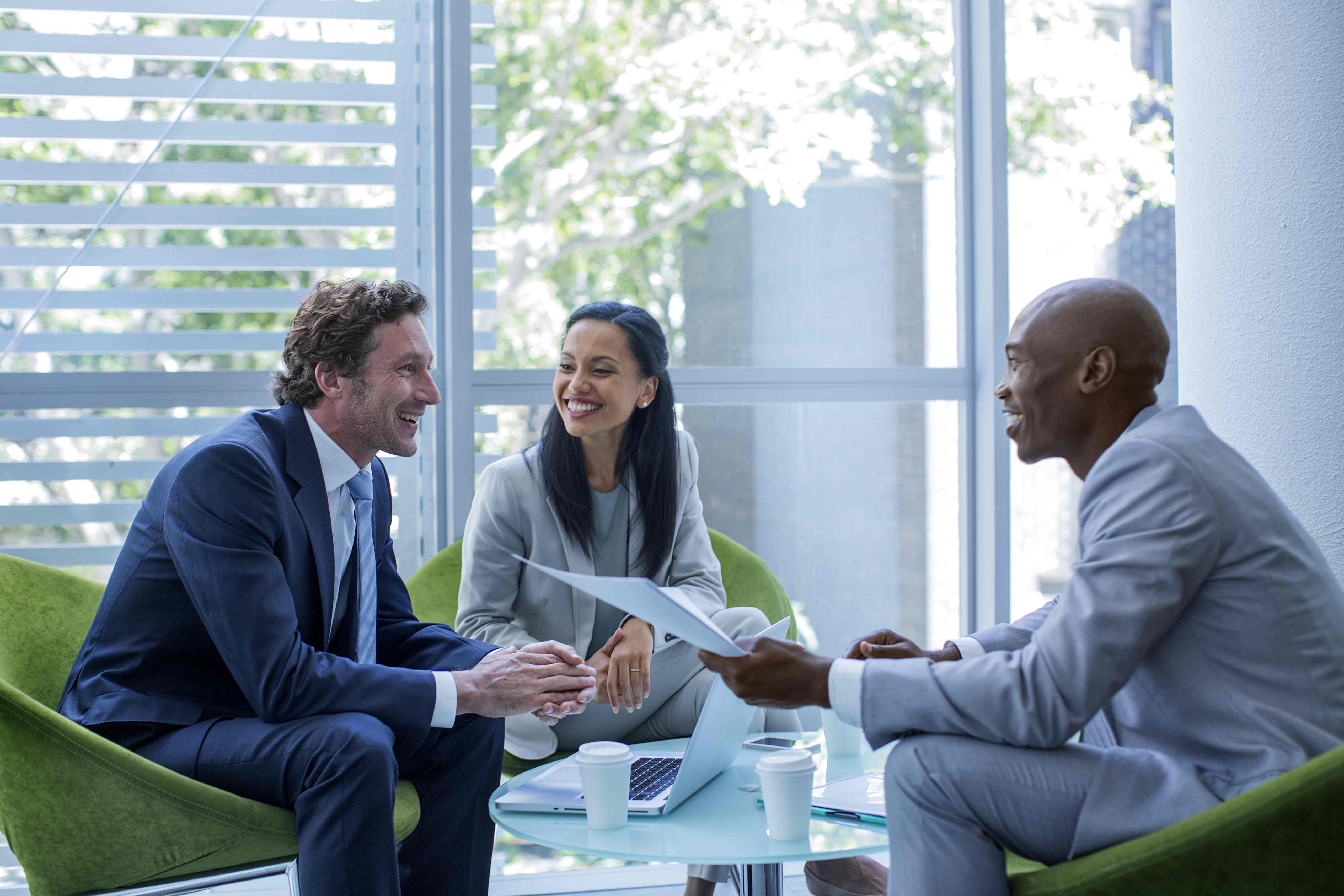 business associates chatting